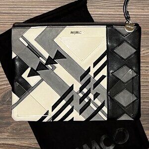 Mimco Black & White Clutch Wristlet